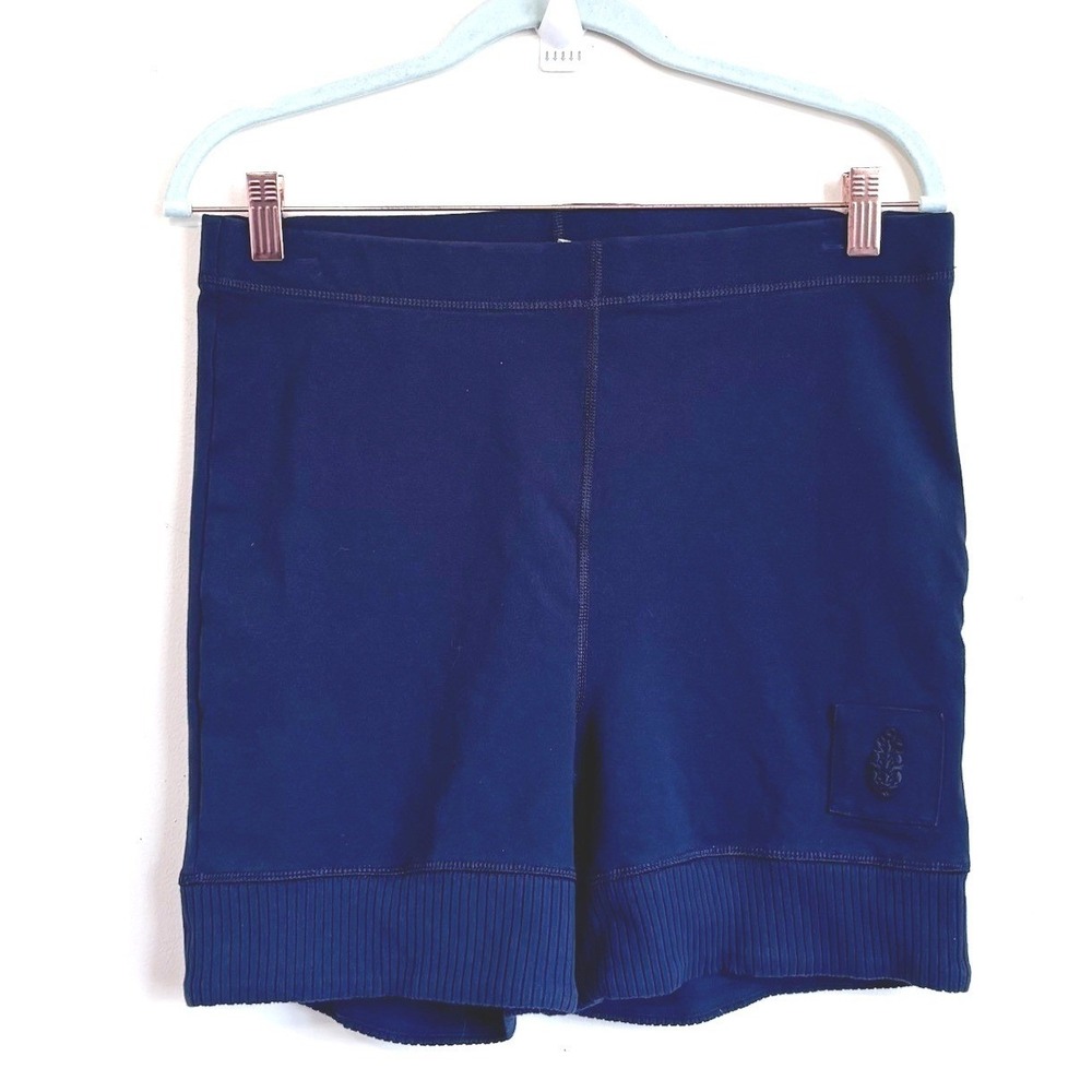 Free People Movement Womens High Rise Biker Shorts Size XL Blue Athletic Yoga